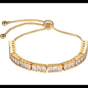 CZ with Bolo Adjustable Chain Bracelet